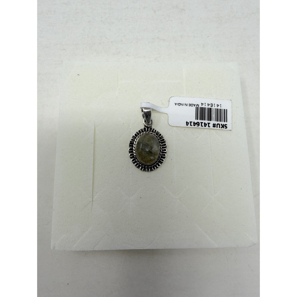 Shop LC Artisan Crafted Malagasy Labradorite Pendant‎ without Chain Silver 5589